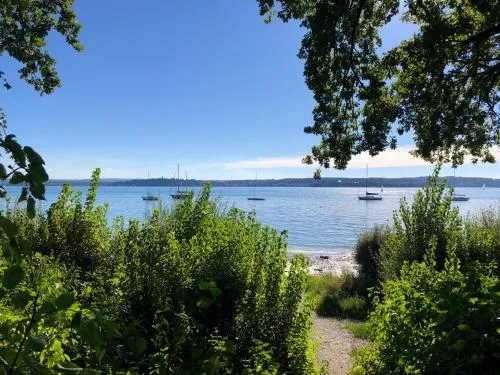 Panorama Seeblick in Unteruhldingen, Deutschland