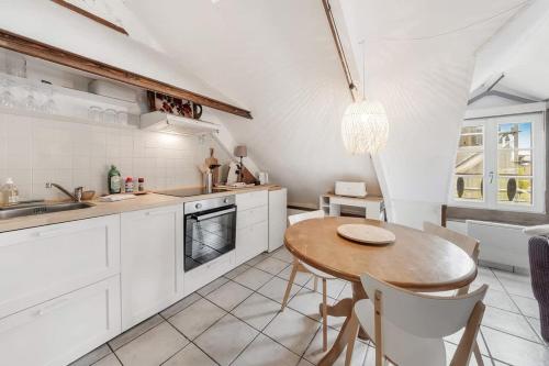 廚房, Le 38 - Studio atypique au coeur de Cancale-3 pers in 康卡爾