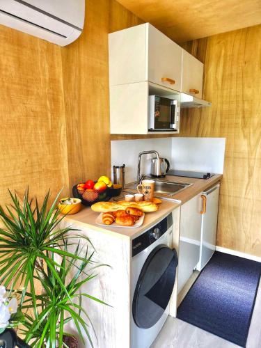 廚房, Chalet avec vue et jardin calme Paris Saclay - 5min RER B in 帕萊索