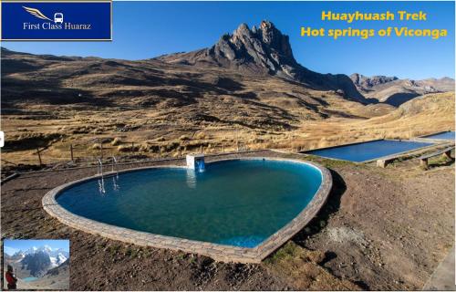 HUAYHUASH TREK HOTSPRINGS start and finish in hotsprings 10 days one night purchase valued in 10 days trekking