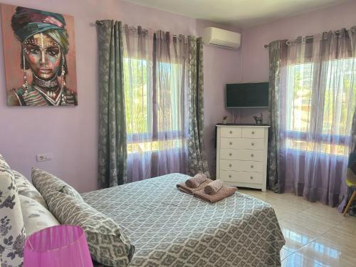 1 double bed