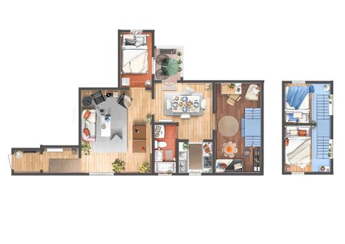 Four-Bedroom Apartment with Balcony image 1