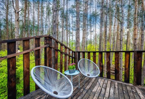 Leśny domek w stylu scandi z jacuzzi nad jeziorem Kaszuby pieski tylko do 10kg za dodatkową opłatą (Domek lubiana180 SCANDI wsrod drzew JACUZZI SAUNA KOMiNEK i TARAS na dachu jezioro Kaszuby Pieski ty) in Lubiana