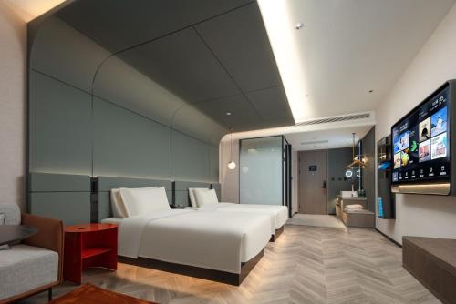 Jimu Twin Room room in Atour S Hotel Hangzhou Binjiang Zheshang Developing Building