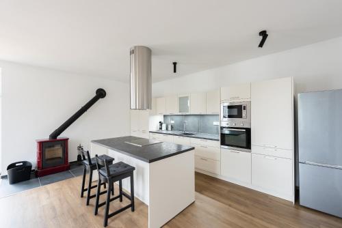 廚房, Vacov Apartment in 華哥夫