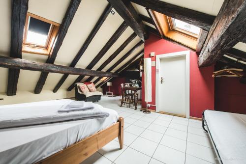 Aux chambres du Banneret in Neuenburg, Schweiz