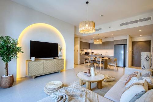Top floor Grande 2BR Luxe Panoramic Sea View BohemianStyle, Dubaj