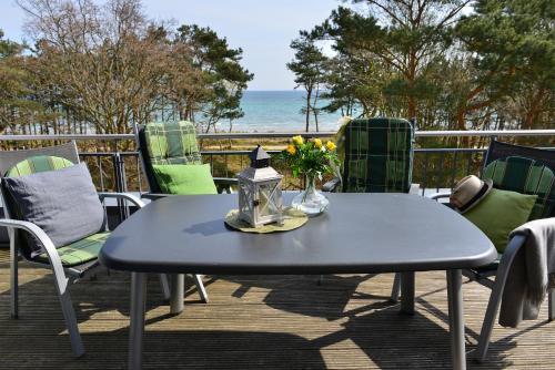 balkon/terras, Ferienwohnung Admiralssuite in Breege