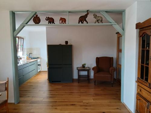 Konyha, Ferienwohnung Am Teich in Hohnstein