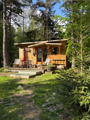 Chalet Hibou 1 couchage en 140 Domaine de la Mamounette gîte à louer Boussoulet