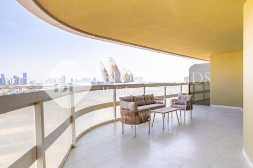 parveke/terassi, Bloomfields Elegant 1BR Ajwan Soul Beach Access in Saadiyatin saari