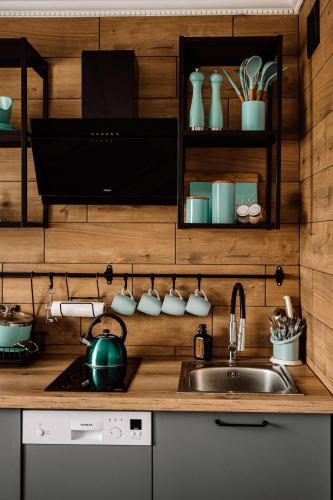 廚房, Pokoje u Camili in 雷娃