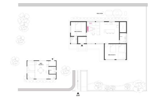 Alaprajzok, Luxury Hanok Red Serenity in Tongjin-eup