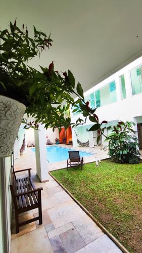 瓜鲁雅 Pousada Pe na Areia Guaruja 3星级 酒店 餐厅