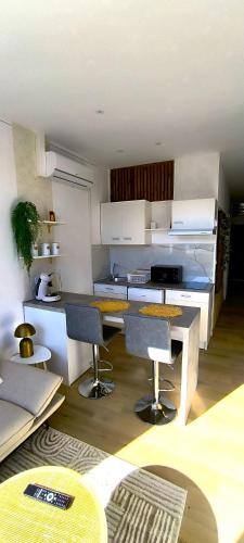 Studio neuf Climatisé et tout équipé - 3 clés vacances - hyper centre St Pierre - 3 minutes du lagon - Location saisonnière - Saint-Pierre