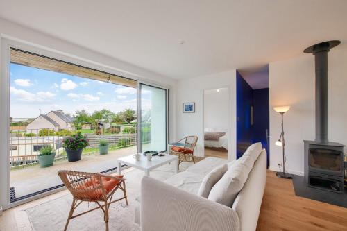 Vue mer - Maison pour 6 avec balcon - Jardin - Location saisonnière - Plouguerneau