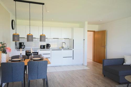廚房, Moderne Ferienwohnung N°9 Stexwig mit Panorama Schleiblick in 費爾多夫