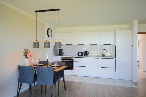 廚房, Moderne Ferienwohnung N°9 Stexwig mit Panorama Schleiblick in 費爾多夫