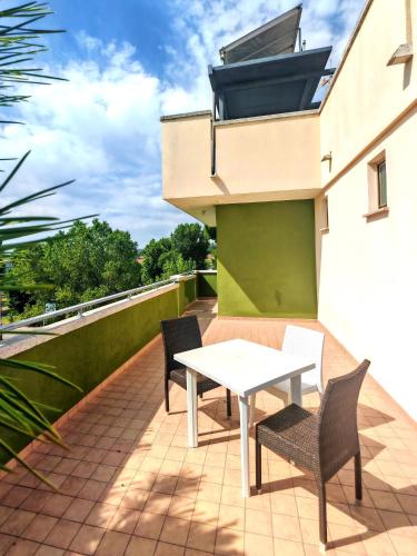 Camera quadrupla, balcone