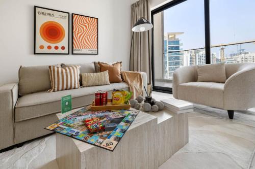 New 1BR with Full Balcony Gym Pool and Sauna - image 4
