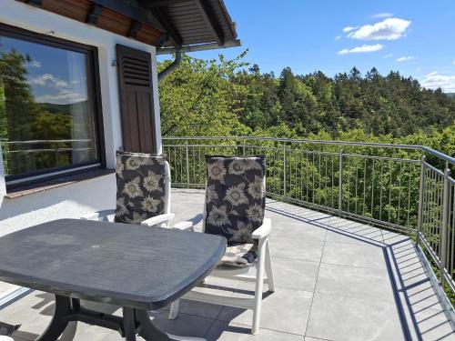 Altan/terrasse, Ferienhaus Sackpfeifenblick, Hatzfeld in Hatzfeld