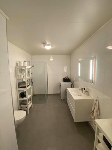 浴室, Leknes skyline appartment- City Centre in 萊克內斯
