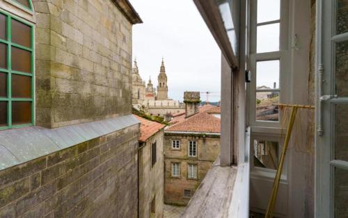 Manzara, Hostal San Pelayo in Santiago De Compostela Eski Kent