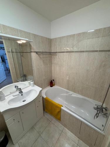 Shower, Charmant 2 pieces avec parking prive et piscine in La Fontonne