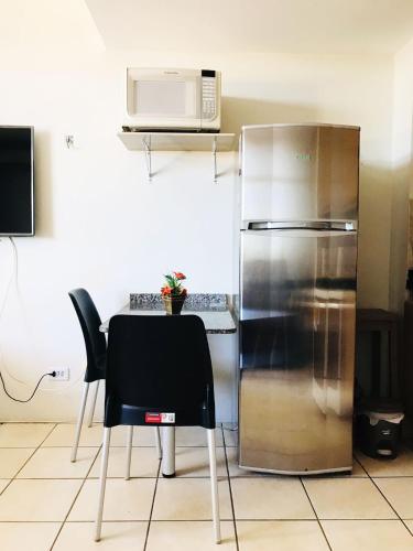 Cocina, Flat beira mar in Jardim Atlantico