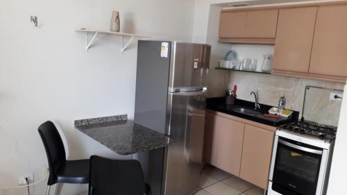 Cocina, Flat beira mar in Jardim Atlantico