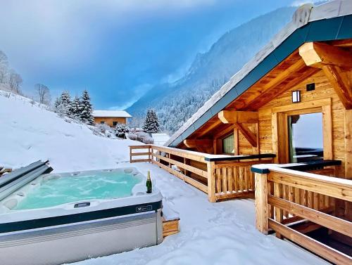 Vasca idromassaggio, Chalet Asgard in Les Fys