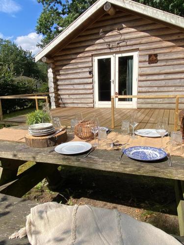 ระเบียง/ชานเรือน, Knus boomstamhuisje op de Schatberg - nabij Toverland in เซเวนุม