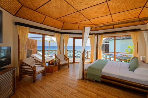 Semi Water Bungalow room in Safari Island Resort & Spa Maldives