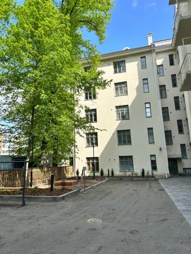 Atmospheric stone house 1927 near the Aura River in Luostarinmaki