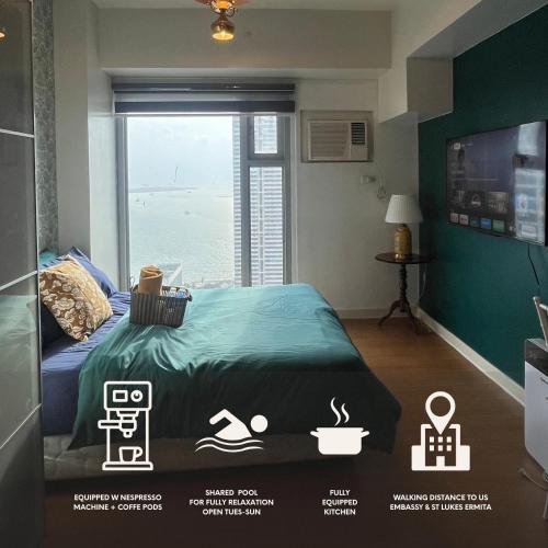 8Adriatico Penthouse Studio Unit! Walk Away to US Embassy and St Lukes Ermita, Manila