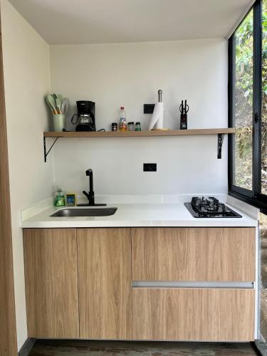 Kitchen, Glamping La Nonita tipo cabana Luxury in El Arenillo