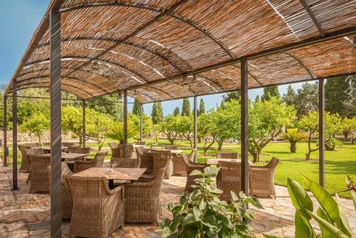 شرفة/ تراس, Finca Son Roig in بوريراس
