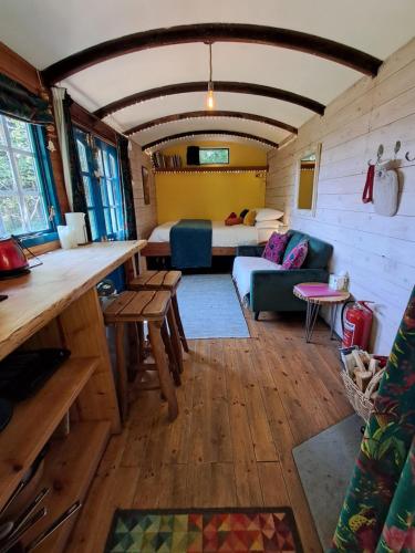 Hilltop Train Carriage with a View in Aberllefenni