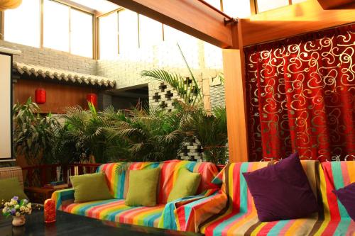 ห้องส่วนกลางสำหรับนั่งเล่น/ดูทีวี, Lanzhou Waiting for the Wind International Youth Hostel in หลานโจว