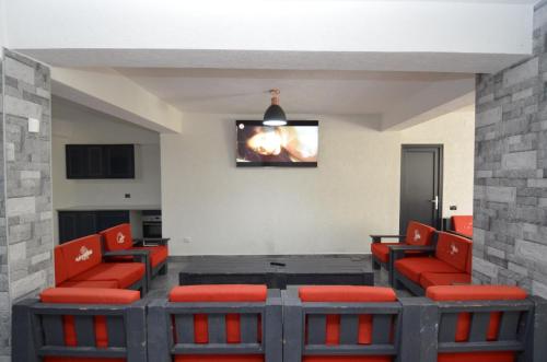 Спільний лаунж/ТБ зона, Vila Galleon in Костінешть