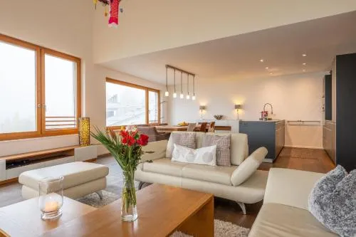 Edelweiss Ferienwohnung, Panoramablick in Flims, Schweiz
