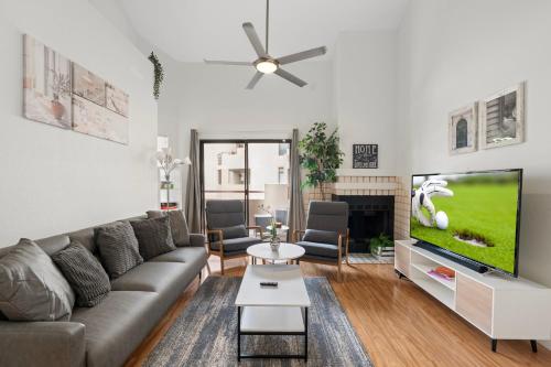 Mid-Century, Two-story with private Balconies & Pool view