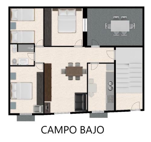 Plattegronden, Castelserás apartamento rural (Castelseras apartamento rural) in Castelseras