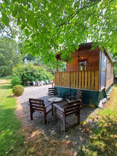 La Roulotte Authentique au pays de George Sand avec piscine