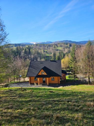 AleBale Przesieka luksusowy dom z bali z widokiem na Karkonosze