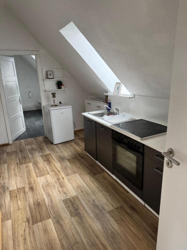 virtuve, MonteurGut Apartments Birke in Lindern (Oldenburg)