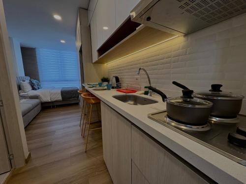 Konyha, Nuevos apartamentos en 4991 Loft in Északnyugat (Lakossági Terület)