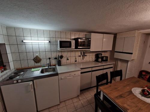 廚房, Ferienwohnung Helma Richter in 拉特曼斯多夫-霍赫