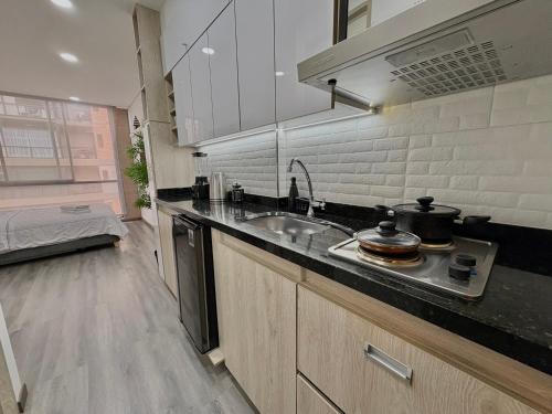 Konyha, Nuevos apartamentos en 4991 Loft in Északnyugat (Lakossági Terület)