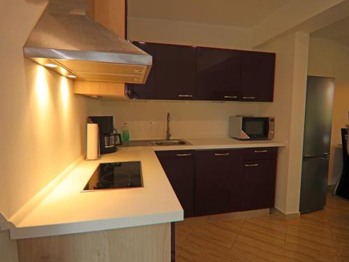 Kitchen, Reihenhaus Tulpe in Lohmen in Mustin